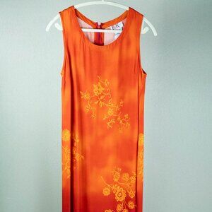 Vintage R&K Originals Floral Maxi Dress | Size 10 | Sleeveless Button Back | 90s